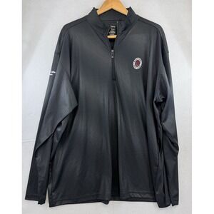 Page &‎ Tuttle Men Size XXL Long Sleeve 1/4 Zip Pullover Top, Black and Silver